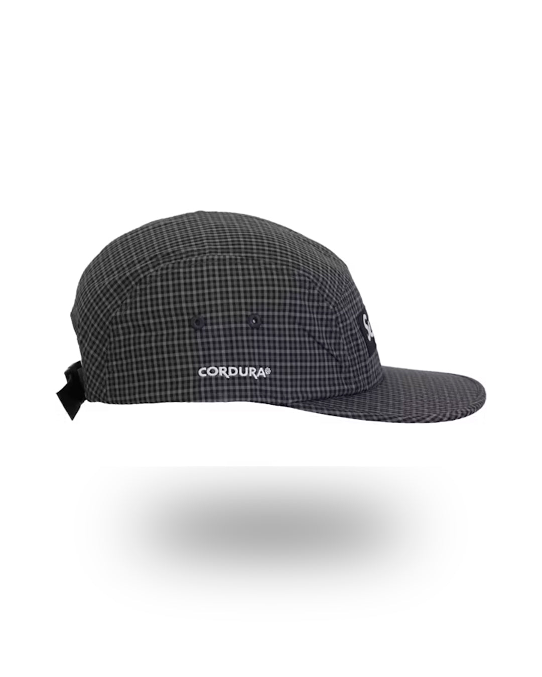 SUPREME CORDURA PLAID CAMP CAP BLACK