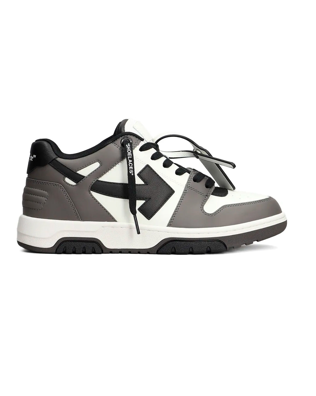 OFF-WHITE OUT OF OFFICE OOO LOW TOPS DARK GREY BLACK HOMBRE