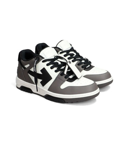 OFF-WHITE OUT OF OFFICE OOO LOW TOPS DARK GREY BLACK HOMBRE