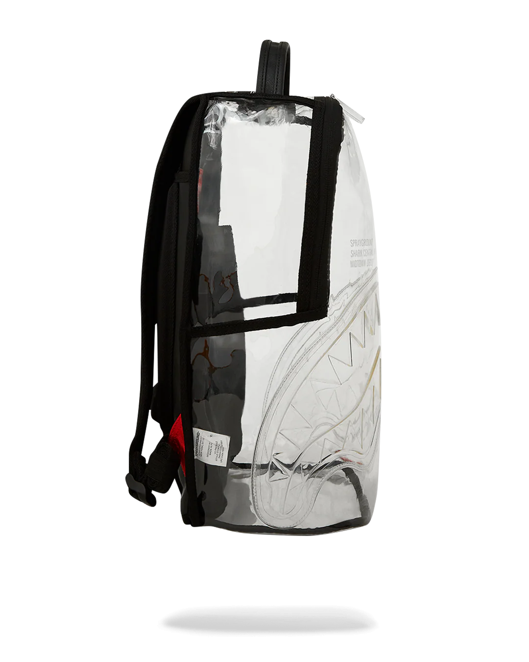 MOCHILA SPRAYGROUND SHARK CENTRAL PARTIAL CLEAR