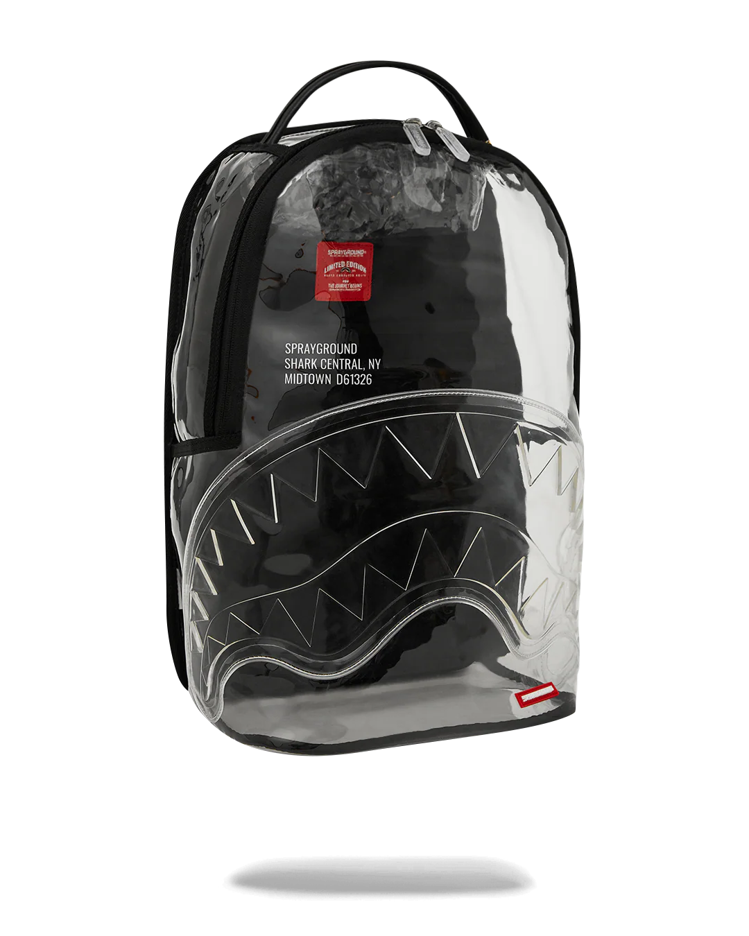 MOCHILA SPRAYGROUND SHARK CENTRAL PARTIAL CLEAR