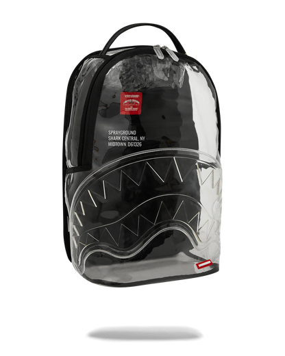 MOCHILA SPRAYGROUND SHARK CENTRAL PARTIAL CLEAR