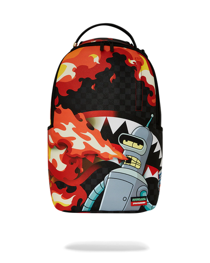 MOCHILA SPRAYGROUND FUTURAMA BENDER FIRE DRAMA