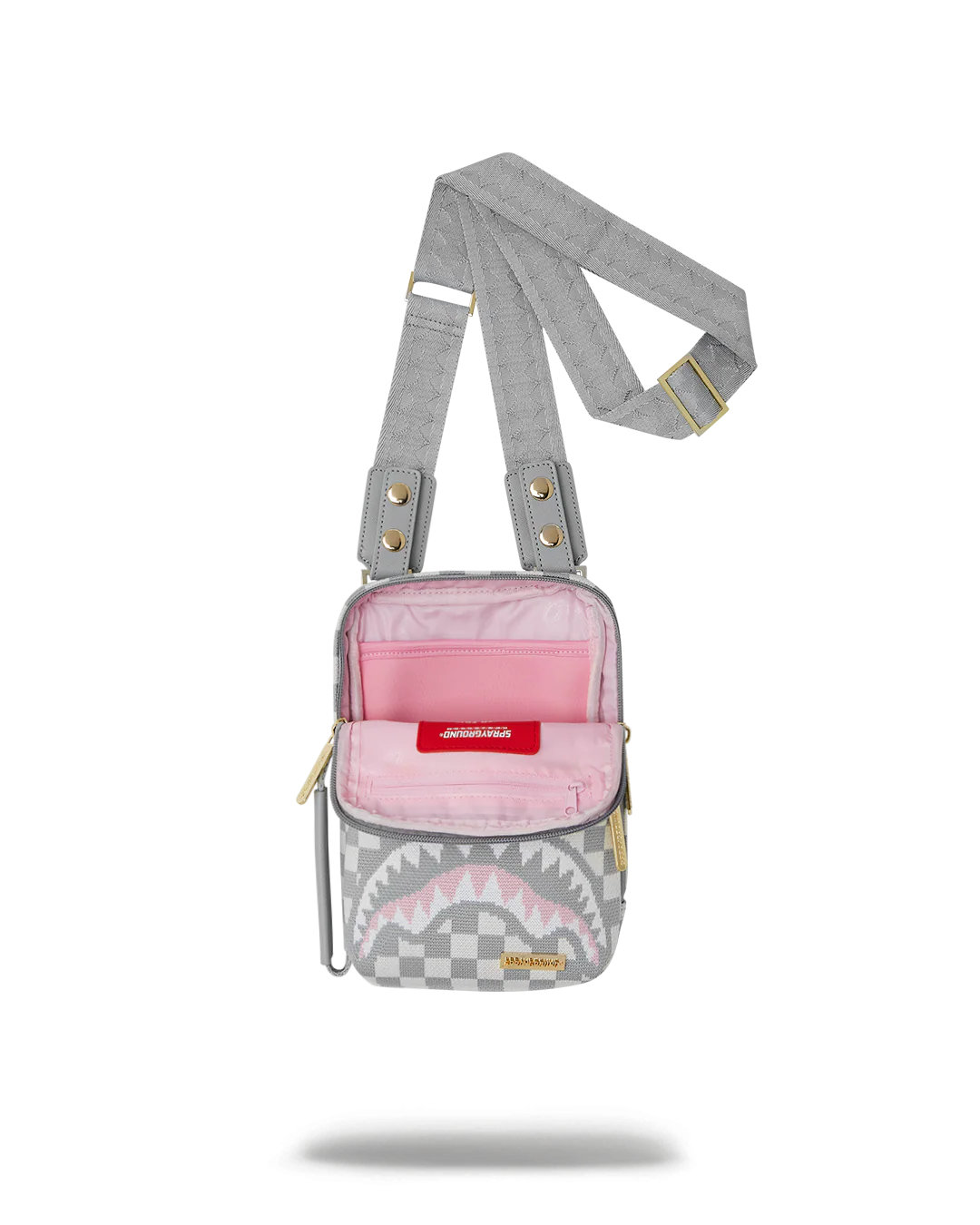 BOLSO CRUZADO SPRAYGROUND KNIT SHARKS IN PARIS IN CREAM