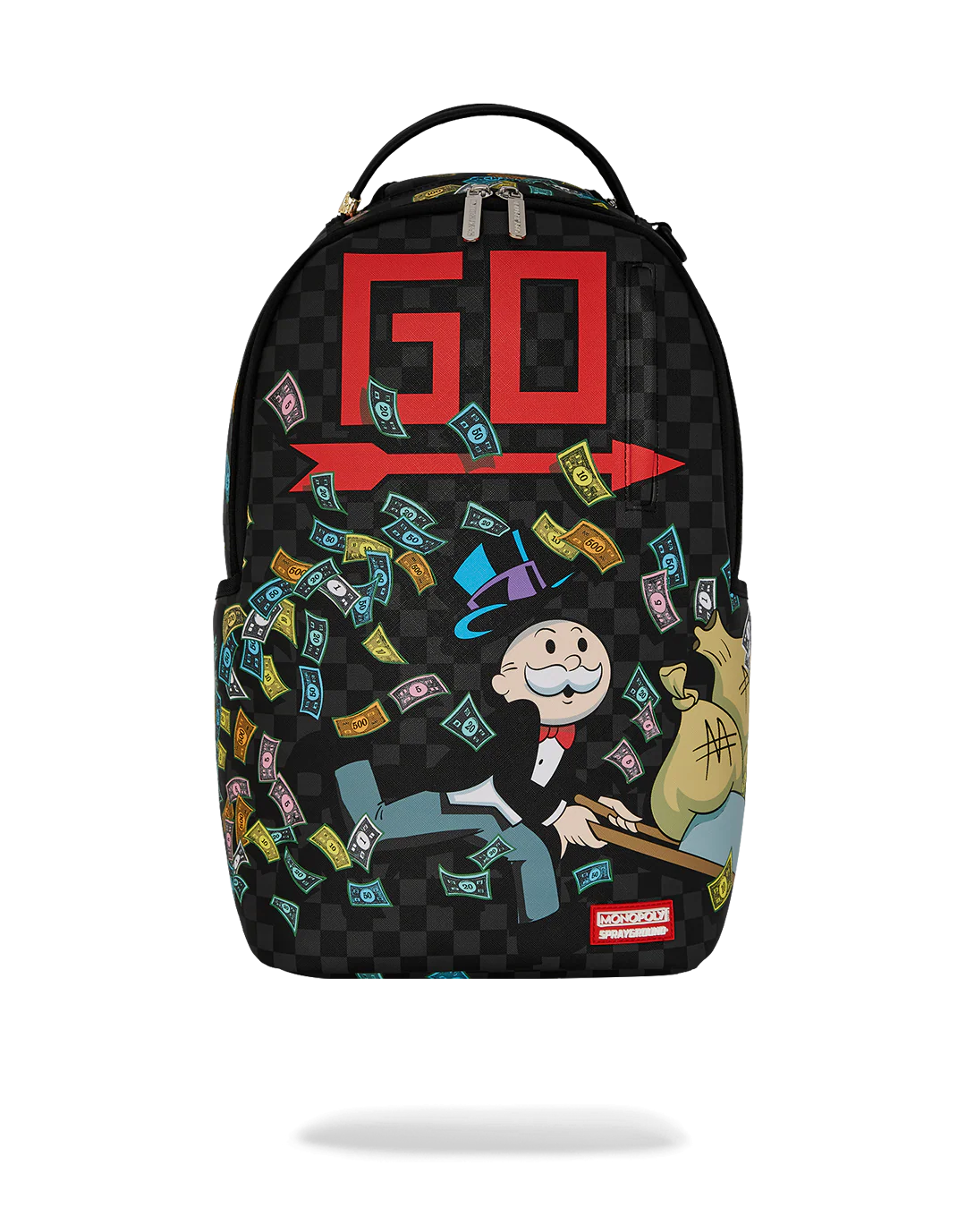 MOCHILA SPRAYGROUND MONOPOLY WHEEL BARREL