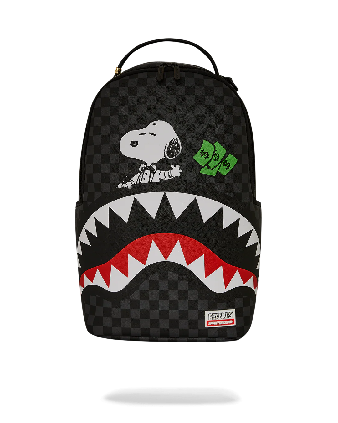MOCHILA SPRAYGROUND PEANUTS SNOOPY TOP SHARK MONEY