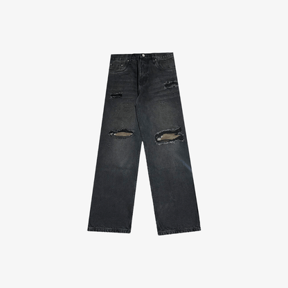 BRECH STUDIOS DOUBLE DESTROYER BLACK DENIM
