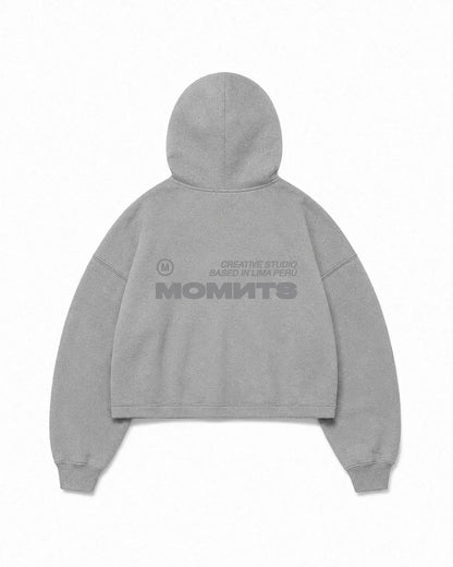 MOMNTS CREATIVE STONE ZIPPER HOODIE