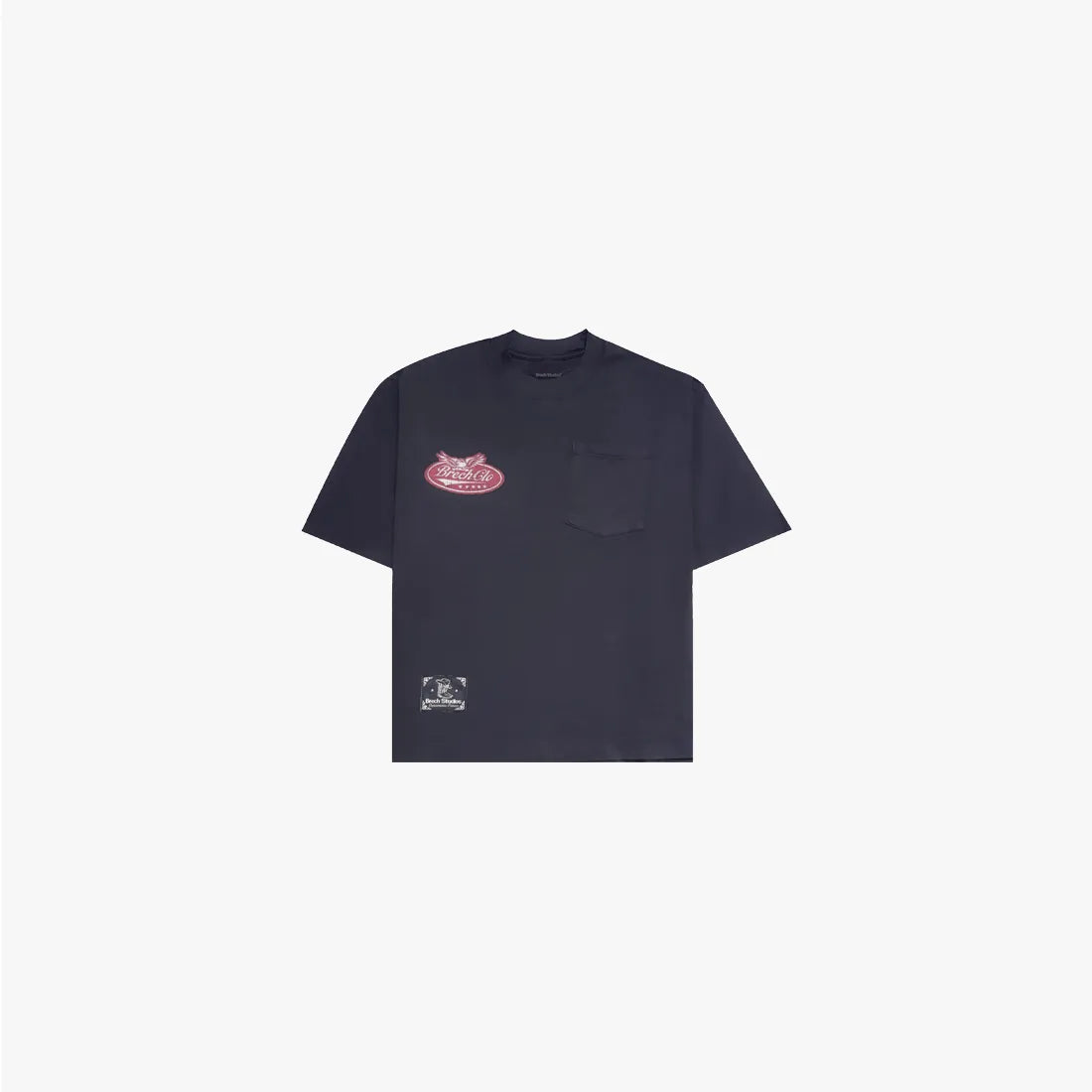 BRECH STUDIOS BLUE TEE WHIT POCKET