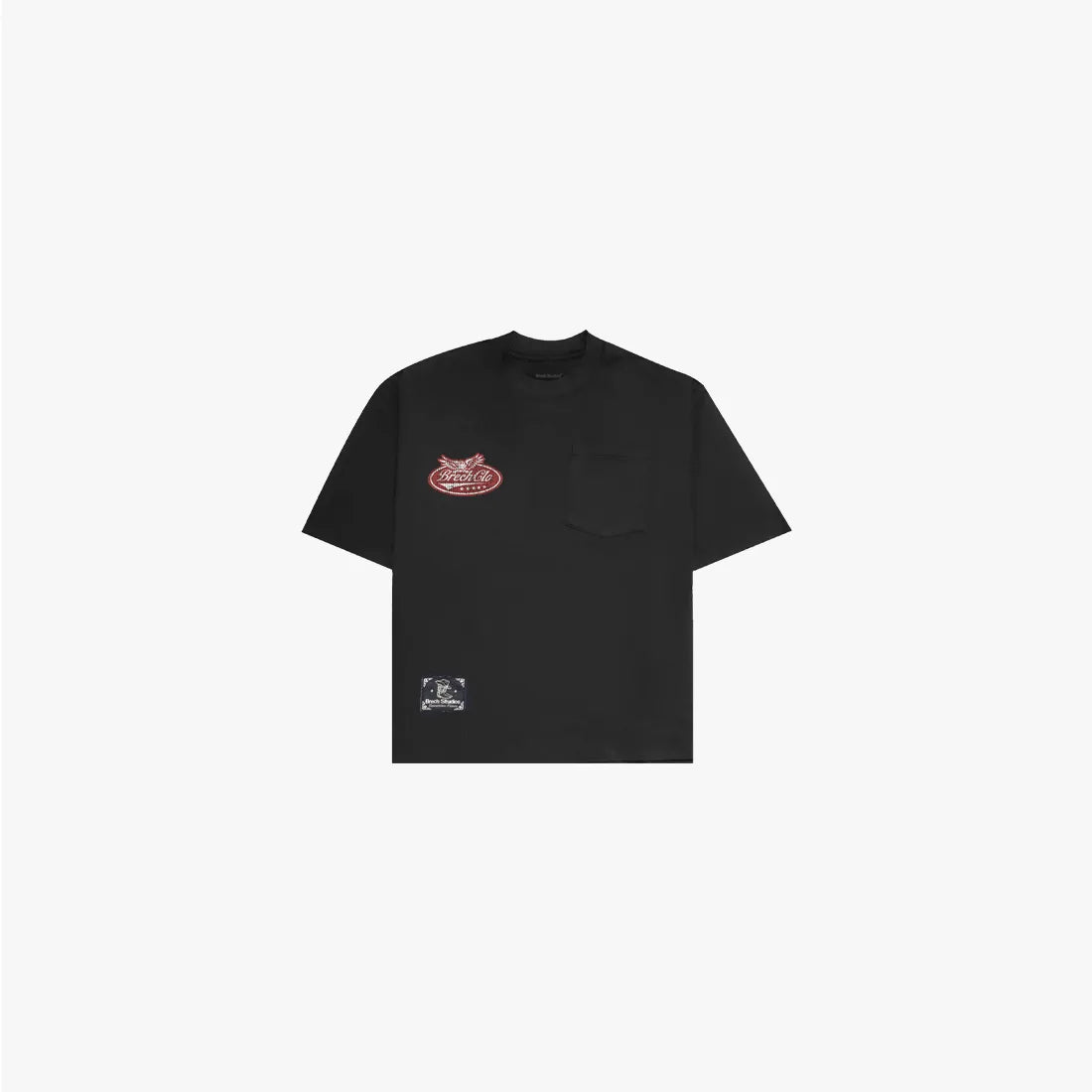 BRECH STUDIOS BLACK TEE WITH POCKET