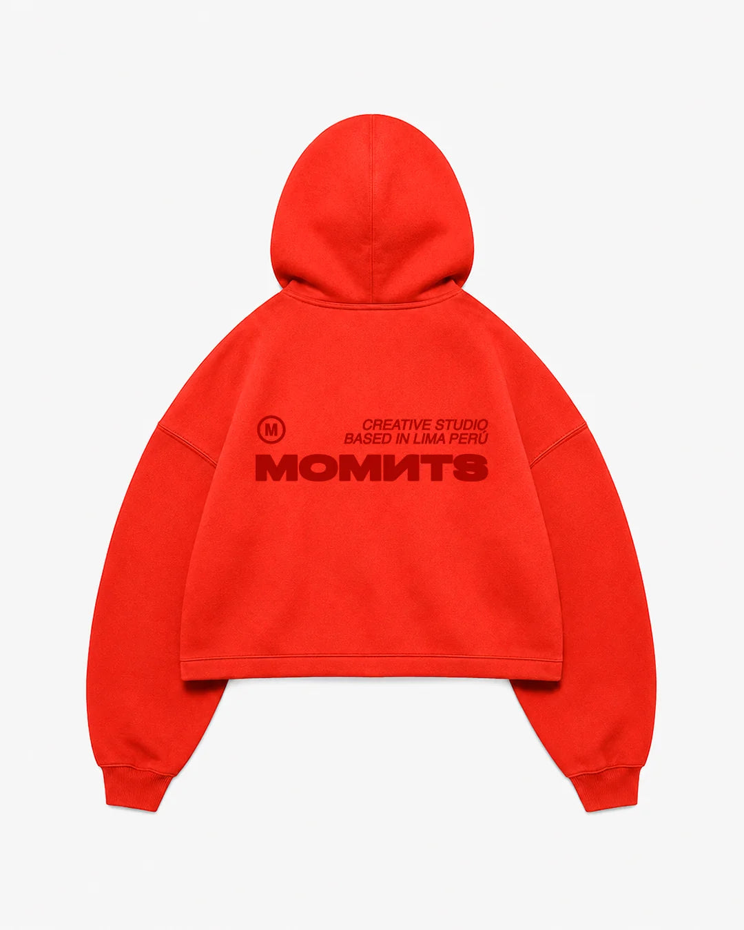 MOMNTS CREATIVE RED ZIPPER HODDIE