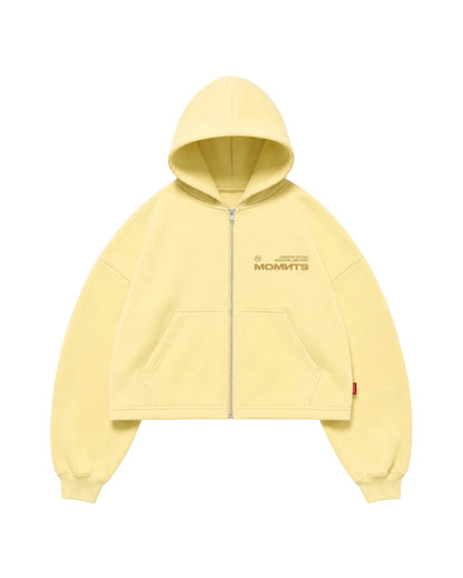 MOMNTS CREATIVE AMARELLO ZIPPER HOODIE
