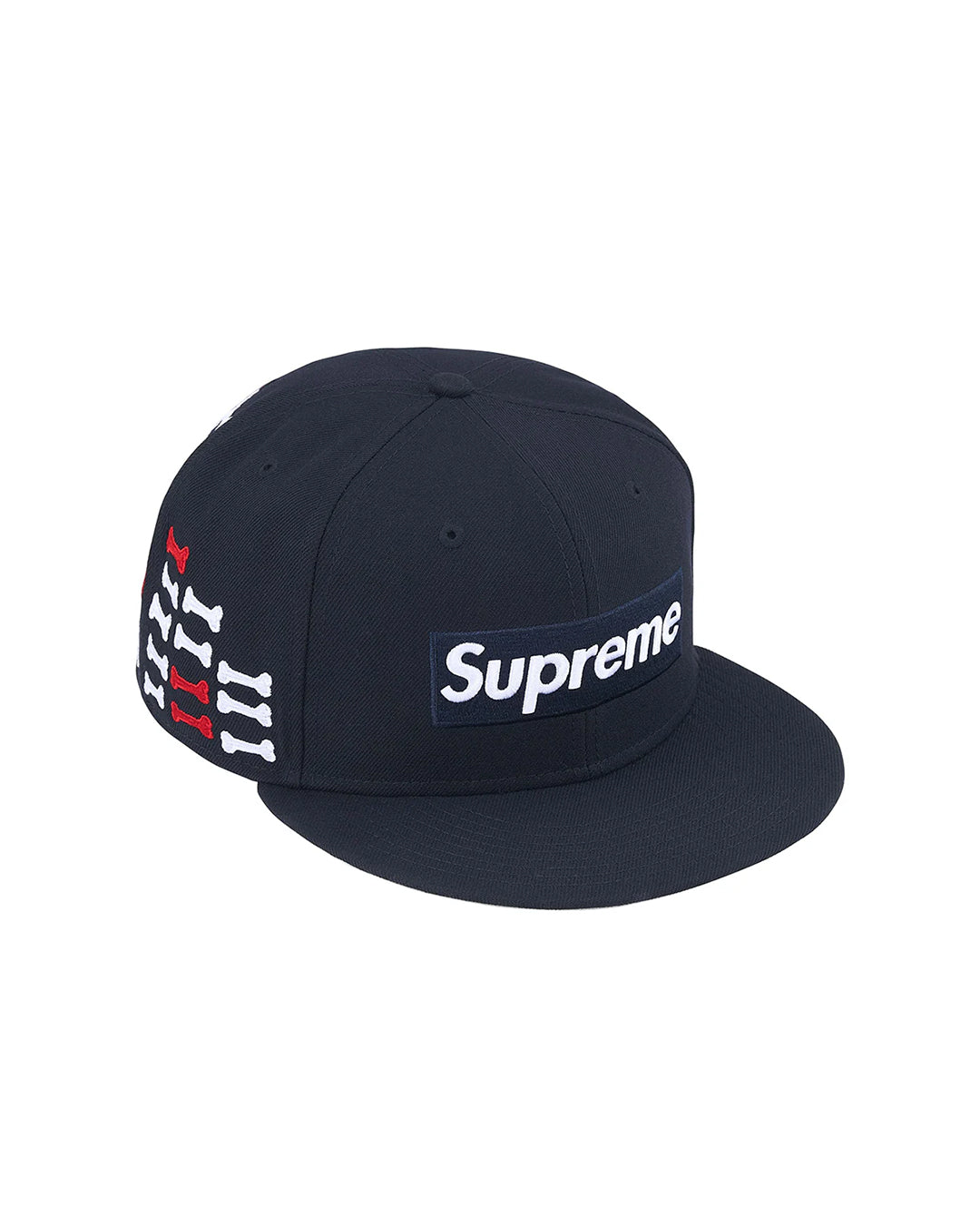 SUPREME BONES BOX LOGO NEW ERA 59FIFTY FITTED NAVY
