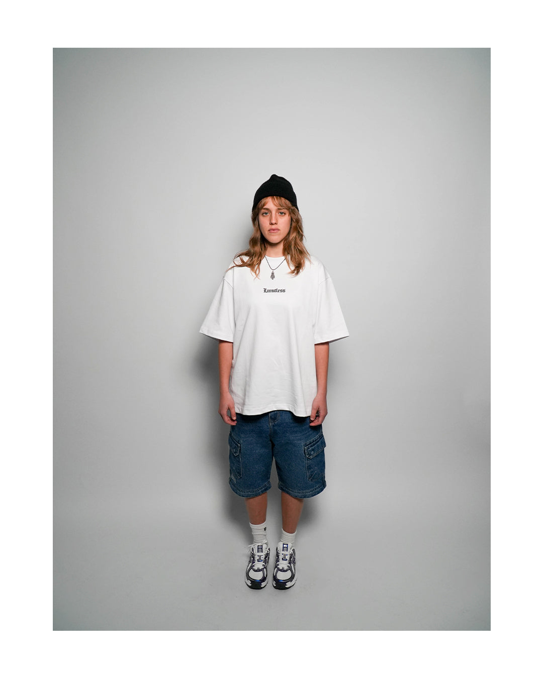 LIMITLESS CULTURE NAVY DENIM CARGO PANTS